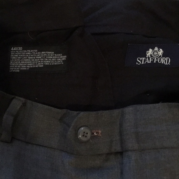 Stafford Men’s Dress pants color Gray - Picture 7 of 8